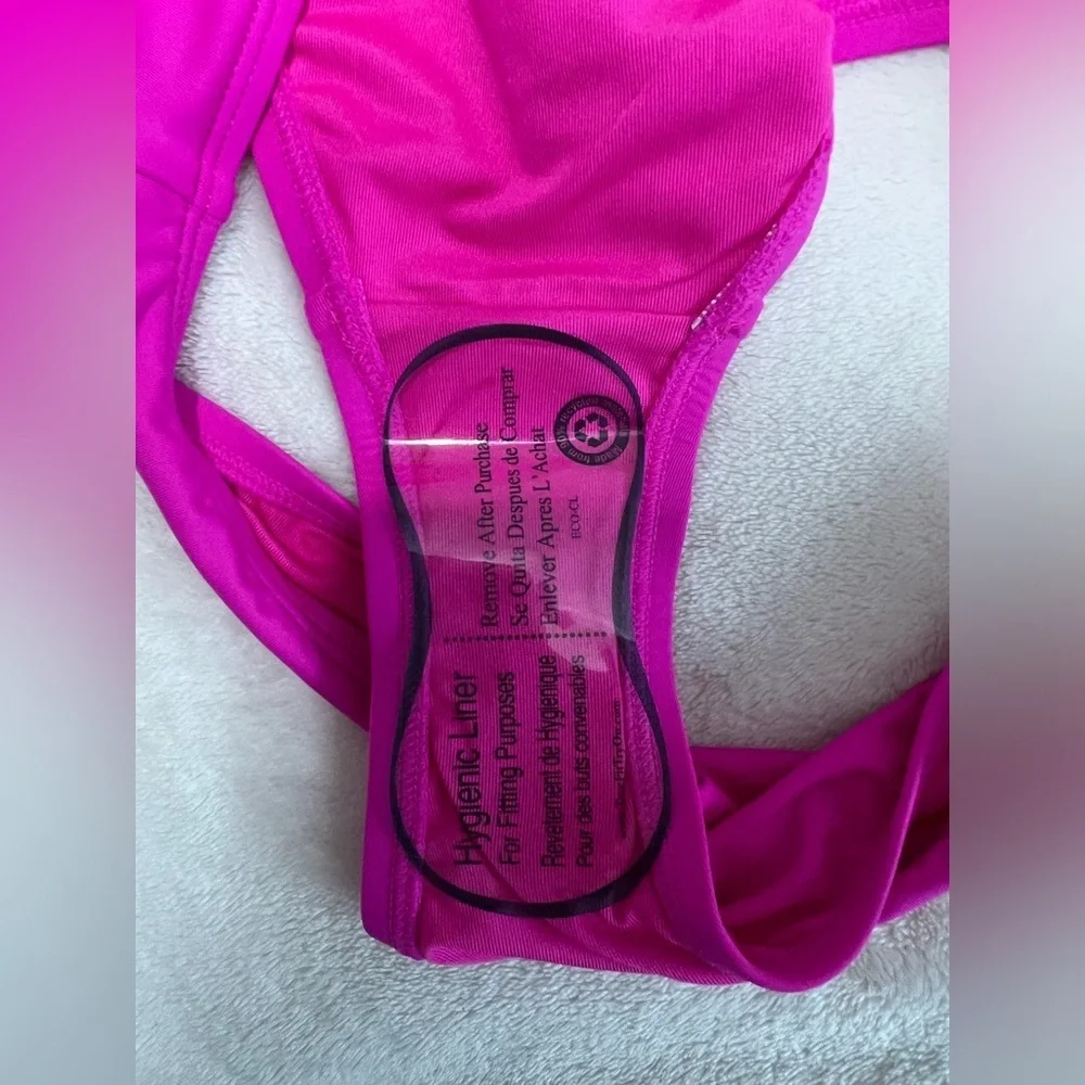 Kate Spade Bikini Set Size Small NWT Hot Pink Underwire Top 2 Piece Swimsuit